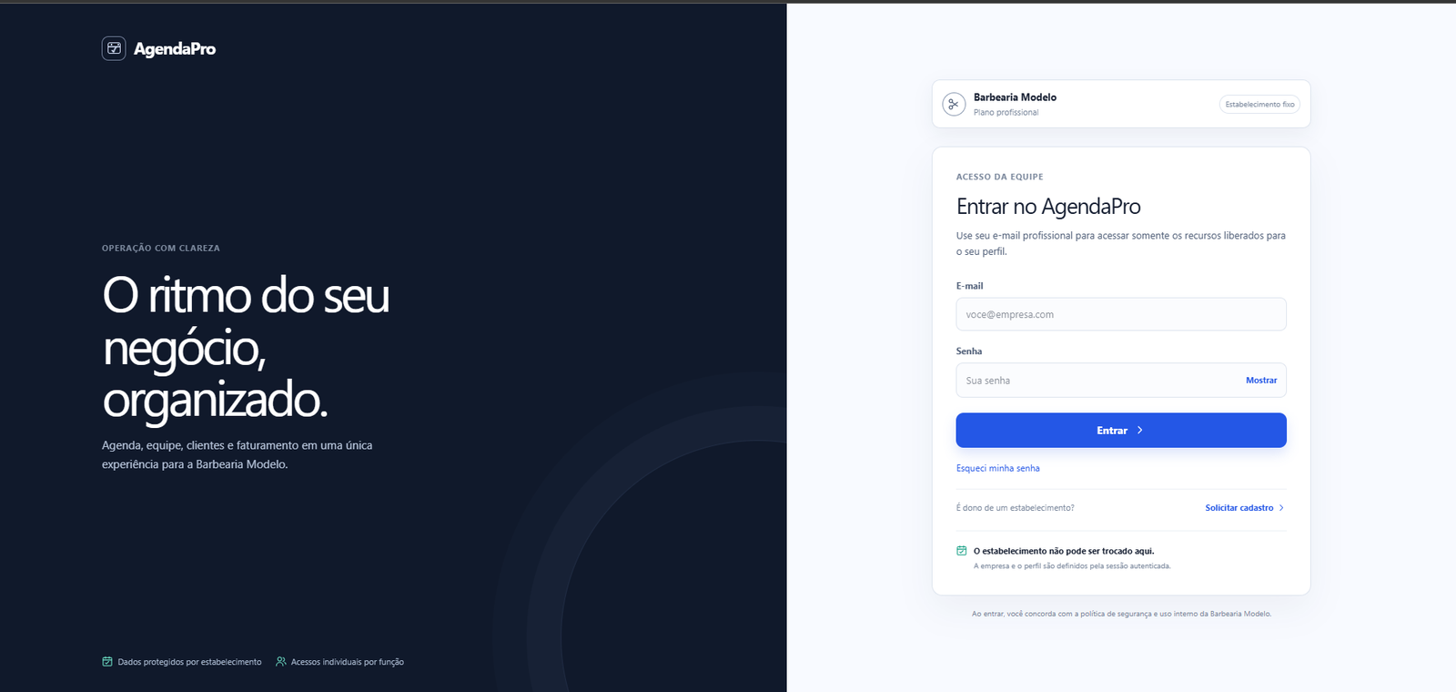 AgendaPro — tela 1 de 5